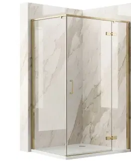 Sprchovacie kúty REA - Sprchovací kút Bruno 120x90 Brush Gold REA-K3604