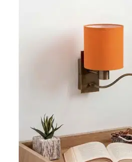 Svietidlá BRILAGI - LED flexibilné nástenné svietidlo NUBILA 1xE27/25W/230V + LED/3W mosadz/oranžová BG1557+BG2453