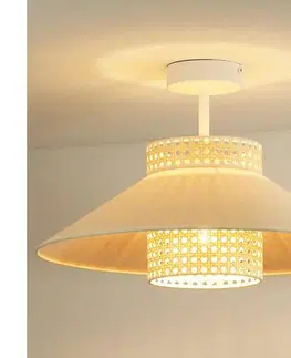 Svietidlá  - Prisadený luster RIO RATTAN 1xE27/15W/230V pr. 45 cm béžová/ratan 604222