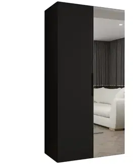 Šatníkové skrine Skriňa Marbella II 100 čierna