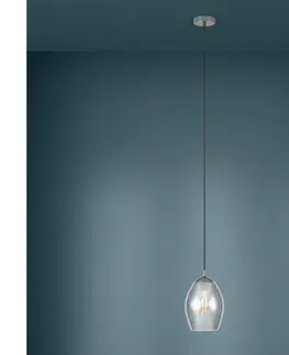 Svietidlá Eglo 39564 - Luster na lanku ESTANYS 1xE27/60W/230V dymová 39564