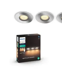 Svietidlá Philips - Sada 3× stmievateľných LED svietidiel do kúpeľne, 1× GU10/5W/230V, IP44 + diaľkové ovládanie 34176/11/P6