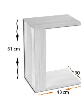 Konferenčné stolíky Príručný stolík / Odkladací stolík Pasific C - White, Black