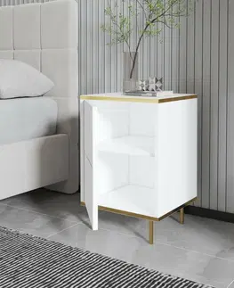 Konferenčné stolíky Nočný stolík Imaj White and Gold