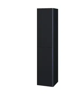 Kúpeľňový nábytok Mereo Siena, kúpeľňová skrinka 155 cm vysoká, L/P, čierna mat CN444LP