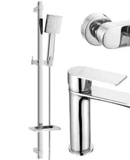 Sprchy a sprchové panely MEXEN/S - Royo DQ45 Set umývadlové a sprchové batérie s príslušenstvom, chróm 72204DQ45-00