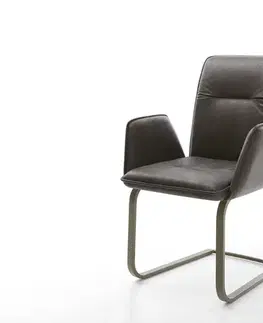 Jedálenské stoličky DELIFE Jedálenská stolička Vinja-Flex mikrovlákno antracit vintage jedálenská stolička plochý efektový povrch titán
