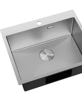 Kuchynské drezy MEXEN MEXEN - Solix oceľový drez 1-bowl 600 x 500 mm, nerez HC 6408601000-01HC