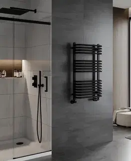 Radiátory do kúpeľne MEXEN - Apollo vykurovací rebrík / radiátor 860 x 450 mm, 422 W, čierna W117-0860-450-00-70