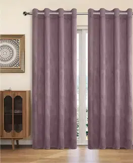 Závesy do spálne Záves na krúžkoch  YC11932/200G/010/140x250 cm vresový