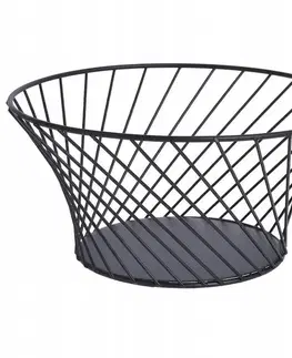 Košíky na potraviny MAKRO - Košík na ovocie 25cm Black, kovový