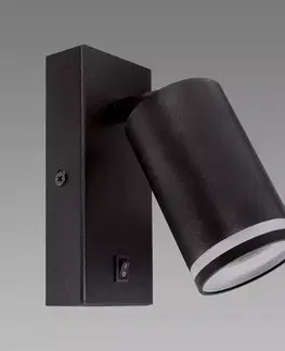 Lampy do obývačky Nástenná lampa Zula WLL GU10 Black 03998 K1