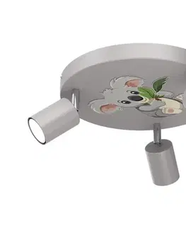 Svietidlá  Detské bodové svietidlo FUN 3xGU10/8W/230V šedá/koala 9307