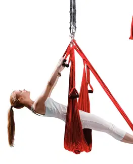 Ostatné fitness náradie Popruhy na aero jogu inSPORTline Hemmok červená