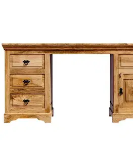 Písacie a pracovné stoly Písací stôl Guru 160x80x76 indický masív mango