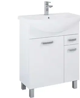 Nábytok do kúpeľne Kúpeľňový set Uno 65 2D1S biely
