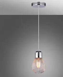 Moderné lampy do obývačky Gliva Závesné svietidlo 1x60w E27 Chróm (bez žiaroviek)