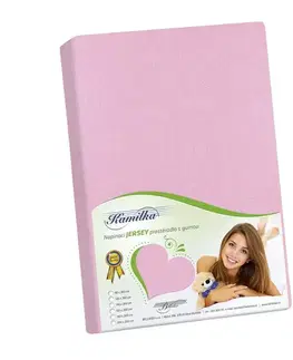 Plachty Bellatex Jersey prestieradlo Kamilka ružová, 140 x 200 cm