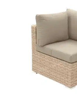 Záhradné stoličky a kreslá DEOKORK Ratanový rohový diel MALIBU (cappuccino)
