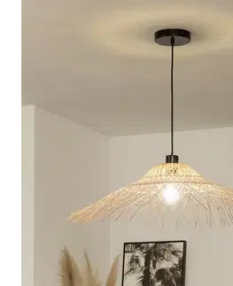 Svietidlá BRILAGI - LED luster na lanku CERIA BOHO 1xE27/40W/230V priemer 100 cm bambus BG3987+EG781125
