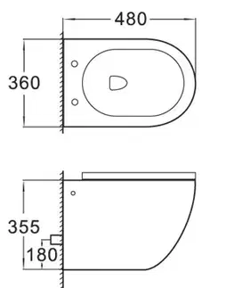 Záchody MEXEN/S - Lena Závesná WC misa vrátane sedátka s slow-slim, duroplast, biela 30220100