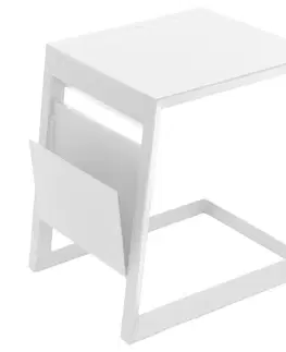 Stolčeky DEOKORK Kovový odkladací stolík LISABON (biela)