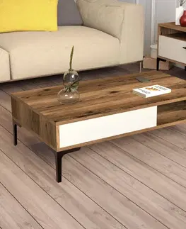 Konferenčné stolíky Konferenčný stolík Istanbul - Walnut, Cream