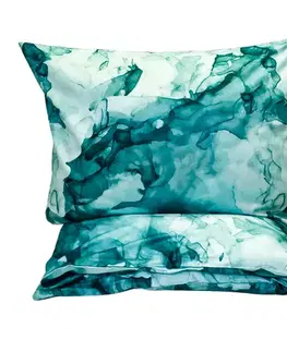 Obliečky Ágyneműhuzat pamut szatén Ásványi türkiz 200x140cm+90x70cm TiaHome - 1x Vankúš 90x70cm, 1x Paplón 140x200cm