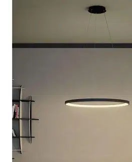 Svietidlá Redo 01-2677- LED Stmievateľný luster na lanku ICONIC LED/60W/230V pr. 78 cm čierna 01-2677