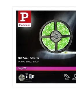 LED osvětlení Paulmann 78978 - LED RGB/20W Stmievateľný pásik SIMPLED 5m 230V + DO 78978