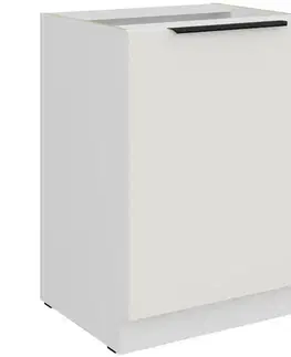 Kuchynské skrinky stojace Kuchynská skrinka Aria-Wh/Wh Anti Fingerprint 60d 1f Bb