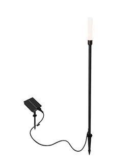 Lampy Vonkajšia stojaca lampa čierna vrátane nabíjateľného LED a solárneho - Barry