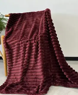 Ozdobné prikrývky Deka Nicola CL2617 200x220 cm bordová