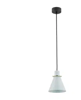 Svietidlá Argon 4682 - Luster na lanku BEVERLY 1xE27/15W/230V modrá/zlatá 4682