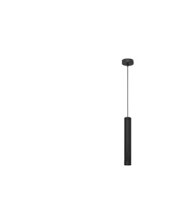 Svietidlá  LED Luster na lanku TUBA 1xGU10/4,8W/230V čierna W-KM 1111/1 BK