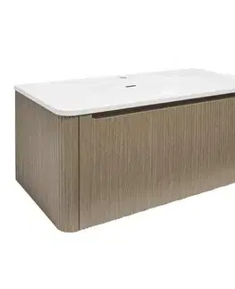 Kúpeľňový nábytok Kúpeľňová skrinka s umývadlom Naturel Austen 119x47,5x45 cm light pine mat AUSTEN120LP AUSTEN120LP