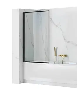 Svietidlá REA-K7390 - Vaňová zástena LAGOS 140x80 cm čierna/číra REA-K7390