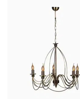 Svietidlá  Luster na reťazi CLASSIC 5xE14/40W/230V bronzový 846STL1461