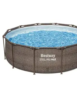 Bazény rámové Bazén rámový s filtráciou 3,66x1m rattan 56709