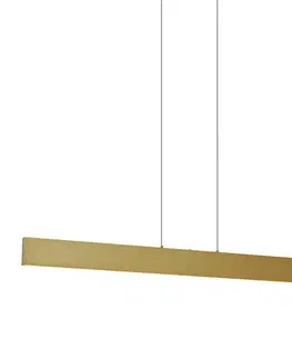 Závesné svietidlá Moderné závesné svietidlo mosadzné vrátane LED 3-stupňové stmievateľné Easylift - Straight