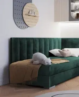 Postele ArtBed Detská posteľ COIMBRA III | zelená 90 x 200 cm Prevedenie: pravé