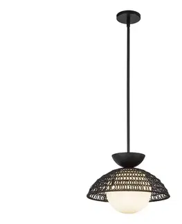 Svietidlá Elstead Alora Mood ALM-PERTH-P-BK - Luster na tyči PERTH 1xE27/60W/230V pr. 37,5 cm čierna ALM-PERTH-P-BK