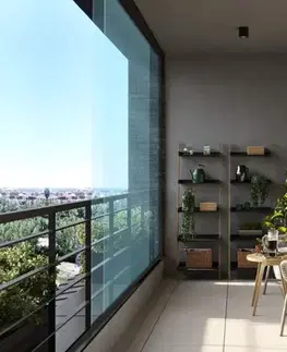 Kúpeľňový nábytok Set poličky a nosníkov Naturel Home čierna/orech mat 53,5x170x40 cm HOMEP5C HOMEP5C
