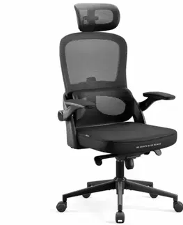 Otočné kreslá Kancelárske kreslo Diablo V-Light Čierna