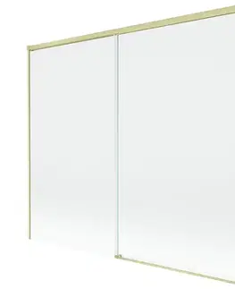 Sprchové dvere MEXEN/S - Rox vaňová zástena 2-krídlová posuvná 190 x 150, transparent, zlatá kartáčovaná 8C9-190-001-55-00