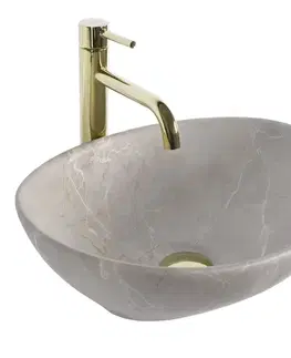 Umývadlá REA - Umývadlo na dosku Sofia Beige Matt REA-U6360