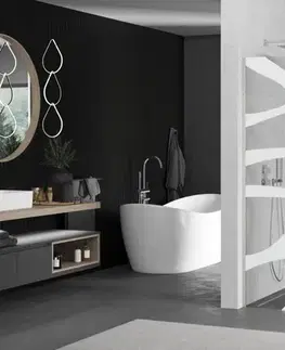 Sprchové dvere MEXEN/S - Kioto Sprchová zástena Walk-in 70 x 200, biely vzor 8 mm, nikel kartáčovaná 800-070-101-97-97