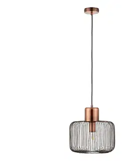 Svietidlá Endon 68986 - Závesný luster na lanku NICOLA 1xE27/40W/230V medený 68986