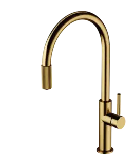 Kuchynské drezy OMNIRES OMNIRES - Drezová batéria (kompatibilná s akýmkoľvek systémom filtrácie vody), brúsené zlato SW9057GLB