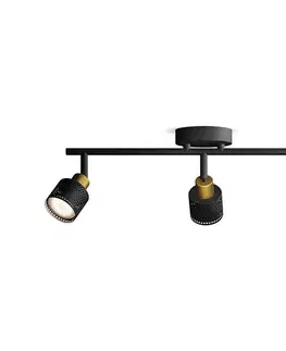 Svietidlá Philips - Bodové svietidlo NIALL 3xGU10/5W/230V čierna/mosadz 8720169300118